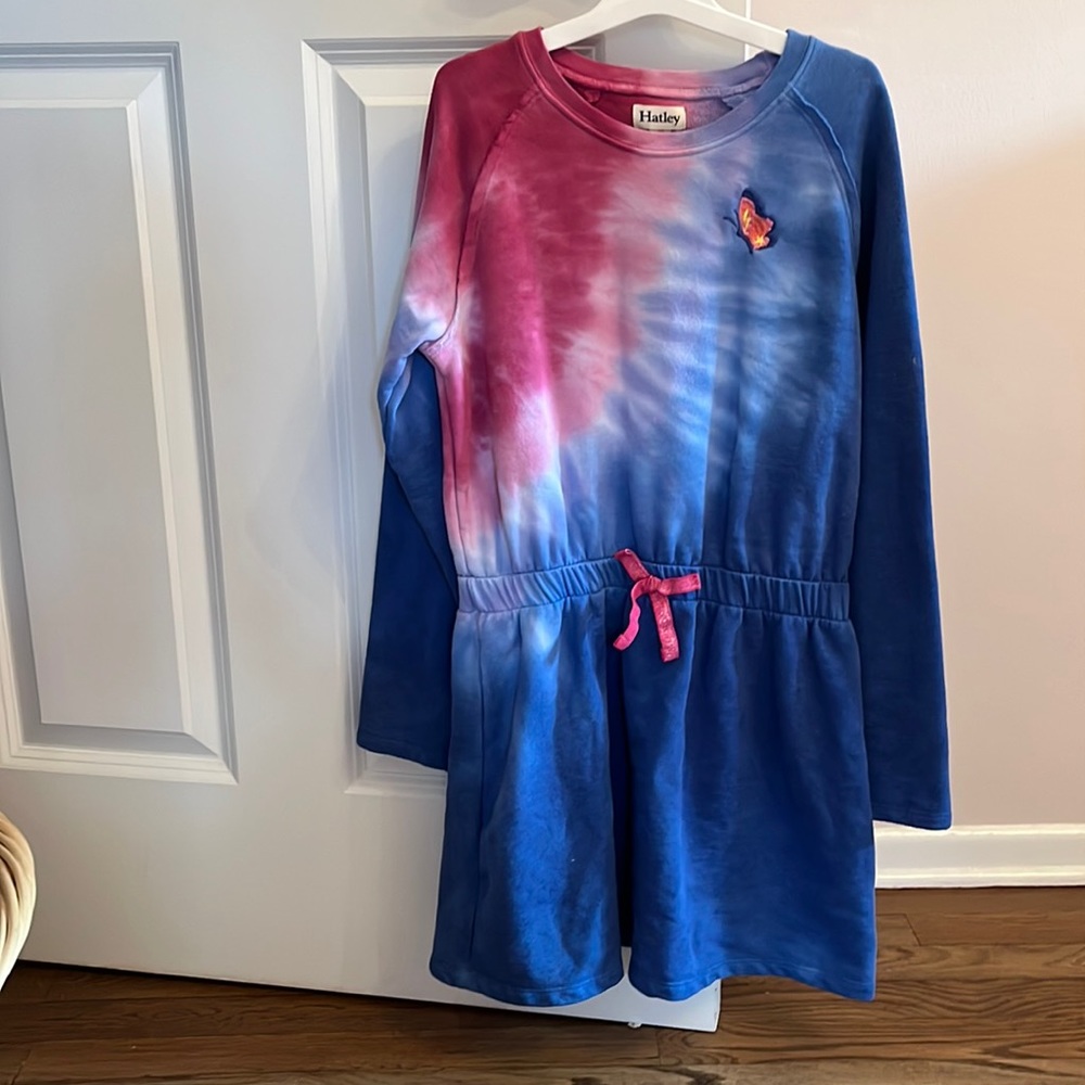 Harley girls sweatshirt dress tie dye